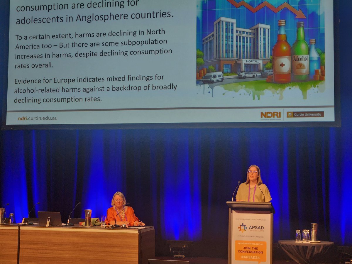 Proud supervisor moment, <a href="/Emma__Vieira/">Emma</a> discussing trends in youth alcohol-related injuries around the world <a href="/NDRIau/">NDRI Curtin</a> #APSAD24