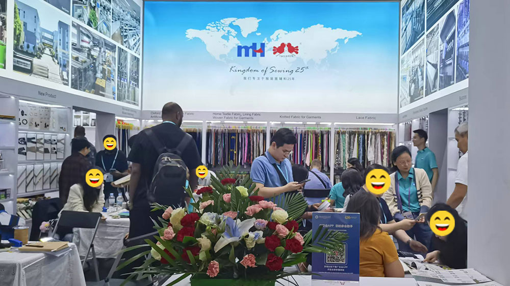 ningbomh's tweet photo. Exciting News! MH Company is at the Canton Fair 
Discover our premium products, including #thread, #lace, #tape, #ribbon, #buttons, #fabric.
Get exclusive #FOB/ #CIF prices 
"Top 500 China Service Industry" companies.
📷 Location: Canton Fair, [14.4 A12-14 B09-11] https://t.co/9w19LYwkTi