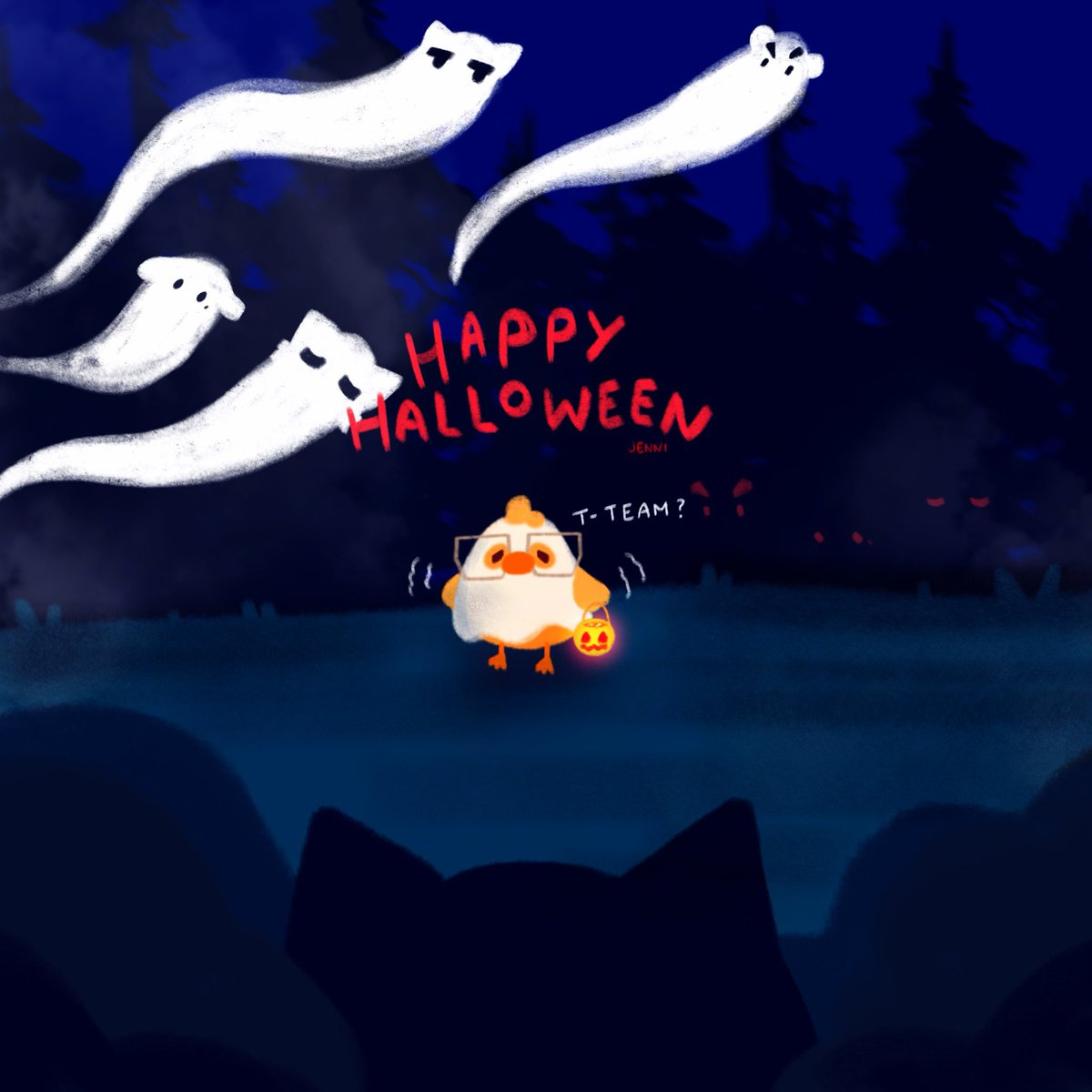 QTWOOJlNNY's tweet photo. Happy Halloween 👻 
Baby wooje seems lost 🐥

#T1FIGHTING #Zeus #제우스 #Oner #문현준 #Faker #페이커 #Gumayusi #구마유시 #Keria #케리아 #ZOFGK_Fighting #T1WIN #T1 #Worlds2024 https://t.co/O4LSceZLye