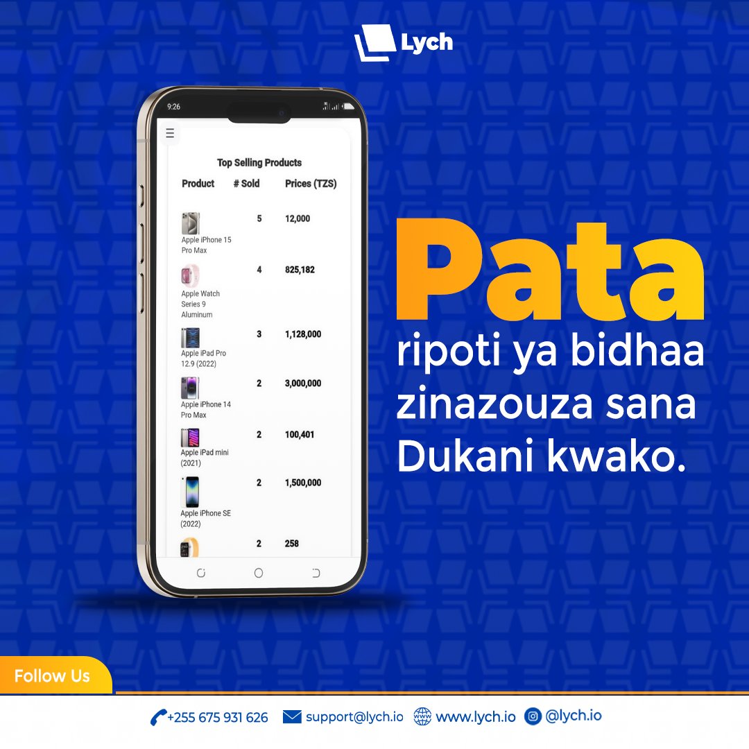 lych_app's tweet photo. ➡Ni mwisho wa mwezi muda wa kufunga mahesabu ya mapato na matumizi📊
➡usiwaze, #LychApp ipo kukusaidia mfanyabiashara kupata ripoti za biashara yako.🛒
➡Kwa kutumia simu yako pokea ripoti za kila mwezi.📱
Jiunge sasa uboreshe biashara yako. https://t.co/5IZD4WwnUX