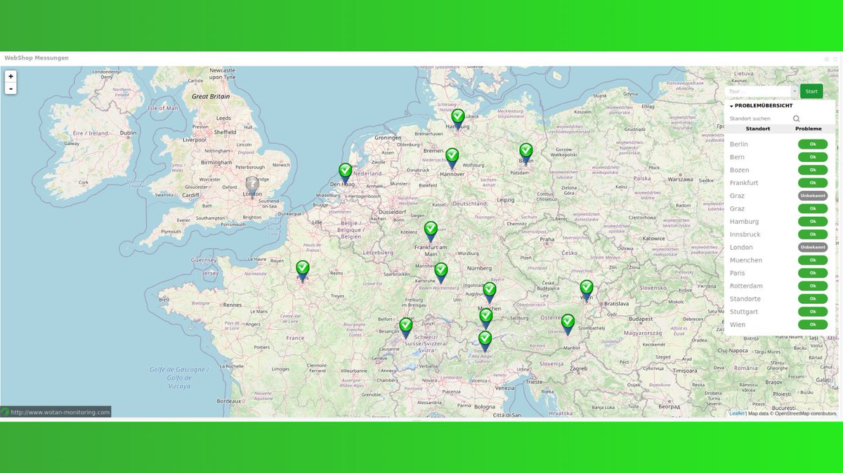 WotanMonitoring's tweet image. Das #MapWidget: #Visualisiere den #Status deiner #Hosts und #Services direkt auf einer OpenStreetMap, indem du sie bestimmten Orten zuweist. 🗺️ #ITMonitoring #OpenStreetMap #TechTools 🚀  Infos: shorturl.at/Pv0k7 #Alarmprozesse #WOTANWidget #WOTAN #ITMonitoring #Satellit