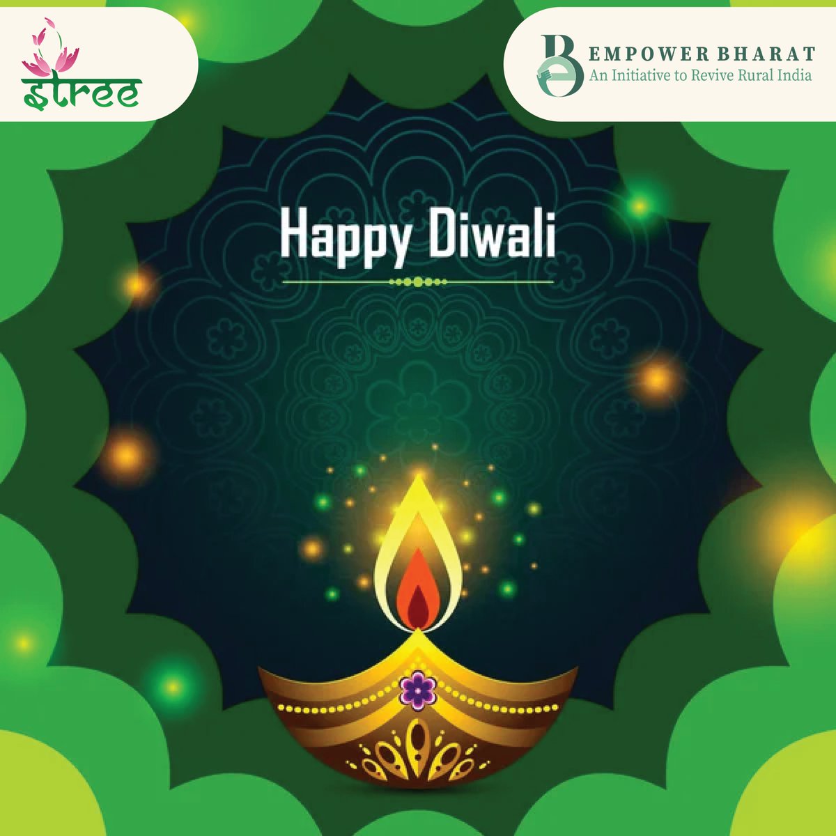 BharatEmpower's tweet photo. Happy Diwali from Empower Bharat! May this festival of lights bring prosperity, hope, and renewed energy to every corner of rural India. Together, let’s illuminate the path to a thriving and empowered Bharat! ✨🪔 #HappyDiwali #EmpowerBharat #RevivingRuralIndia https://t.co/HZnyW5Usgo