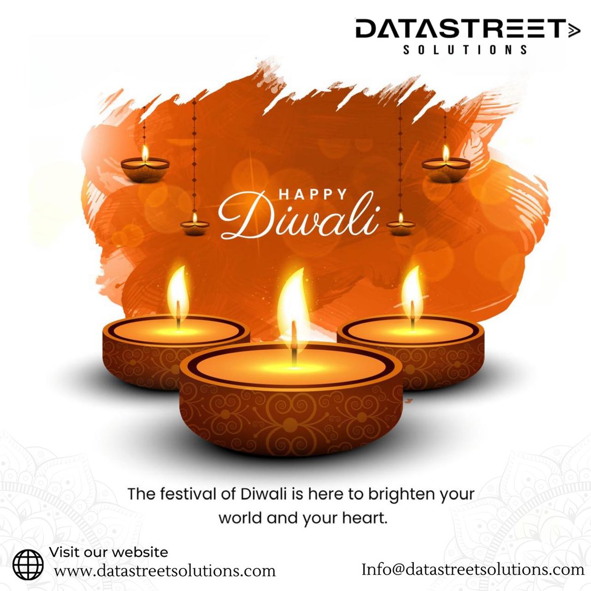 DataStreet_Sol's tweet photo. 🌟✨ Wishing everyone a joyful and prosperous Diwali from Datastreet Solutions! May this festival of lights bring you happiness, health, and success, filling your hearts with love and warmth. Have a beautiful celebration!

#HappyDiwali #FestivalOfLights @DataStreet_Sol https://t.co/2g7jevZovU