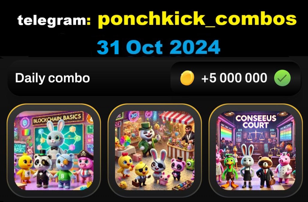 jd92883's tweet photo. 31 Oct 2024: PonchKick Daily Combo Join Telegram Channel #PonchKickBot #NewPonchkick…… #poinchkick #ponchiqs #ponchkickdailycombo #PonchKick @ponchiqs https://t.co/4sG7ySSfmP