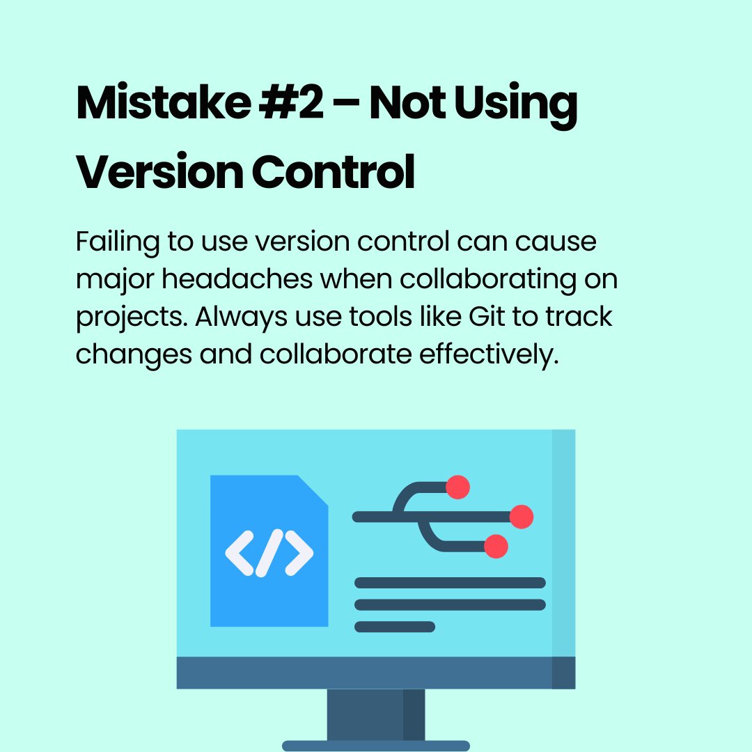 Gfee_work's tweet image. Don’t let simple errors trip you up! Swipe through to discover the most common coding blunders and how to steer clear of them. Let’s code smarter, not harder!
#codingmistakes #GfeeWork #techtips #codesmart