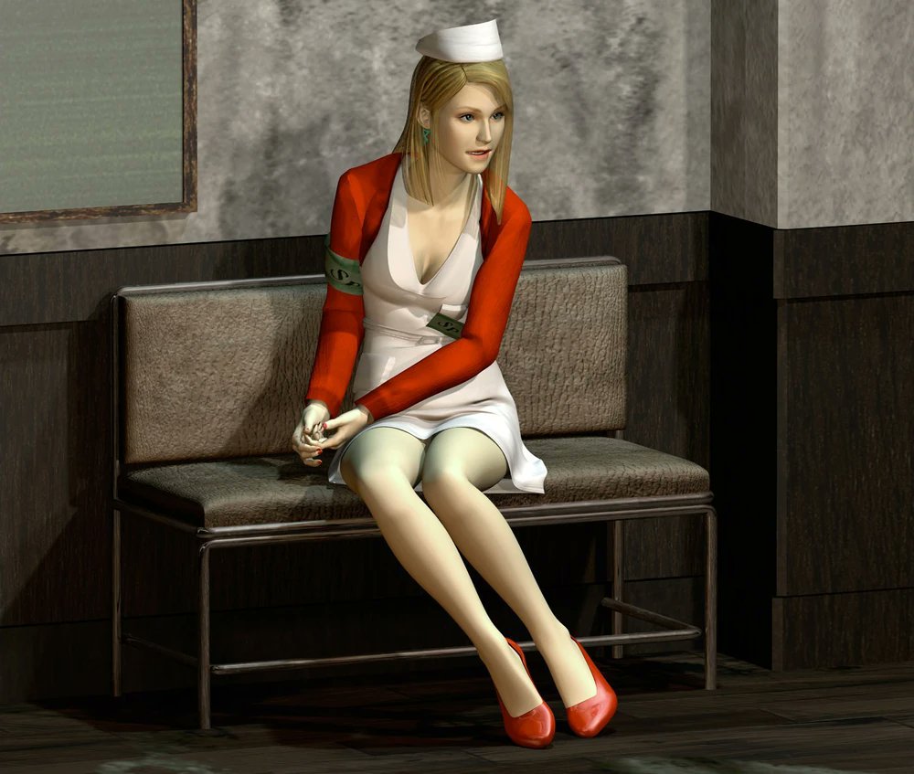 AnonyMooseXIV's tweet photo. Respect to Keiichiro Toyama for releasing his third horror franchise in a row featuring a nurse named Lisa/Risa. #SilentHill #ForbiddenSiren #Slitterhead https://t.co/nHzC5xgqn5