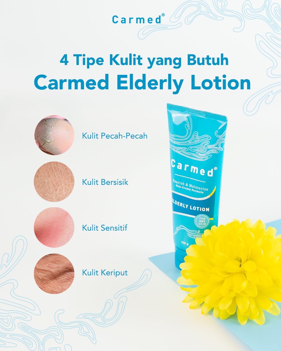 Carmed_ID's tweet photo. Kalo kondisi kulitmu mengalami pecah-pecah, bersisik, keriput bahkan sensitif itu tandanya kulit kamu udah butuh Carmed Elderly nih bestie! 🥰

Yuk, beli sekarang sebelum kehabisan https://t.co/YXznxEcb1s 🛒🤩

#Carmed #CarmedIndonesia #CarmedYourMate #DrySkinExpert https://t.co/3FrUl8WtMq