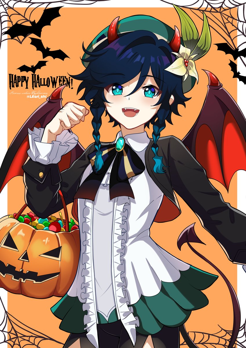 Lkari_Shi's tweet photo. Happy Halloween!🎃🍃
#venti #Genshinlmpact https://t.co/46VQV6VcVq