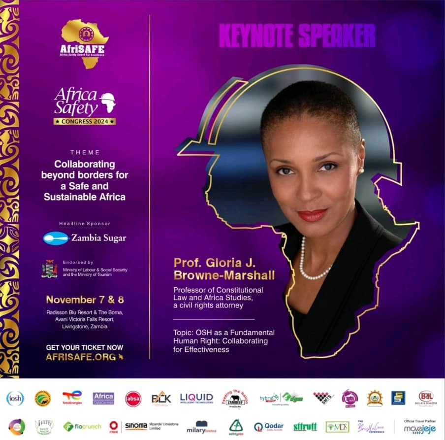 FinInsightZam's tweet image. 📣 Introducing the  Keynote Speaker: Prof. Gloria J. Browne-Marshall!

We are excited to announce that Prof. Gloria J. Browne-Marshall, a distinguished Professor of Constitutional Law and African Studies, and a civil rights attorney, will be gracing the stage at #AfriSAFE 2024.