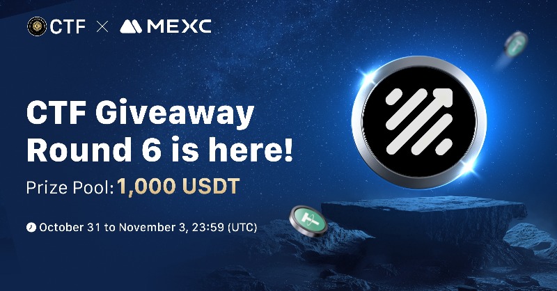 MEXC's tweet photo. #MEXC x #TokenCTF Collab Giveaway (Round 6) - 1,000 $USDT Lucky Draw!

To enter:
🔹Follow @MEXC_Official and @TokenCTF
🔹Hold at least 1 $CTF in your MEXC account
🔹Trade $CTF: https://t.co/pXObcNWgzx
🔹Complete Gleam form