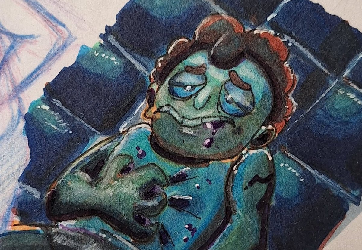 golojka0's tweet photo. He feels not so good ...😨💀👽
But, he's still alive, I guess...
#знакомьтесьБоб #ThisIsBob #meetbob #Sketching https://t.co/Cu1jcNVoJ6
