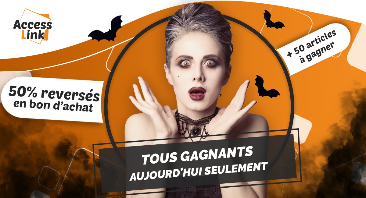 💥🎃 CONCOURS -  500 € À GAGNER🎃💥

👻 RT &amp; Follow <a href="/access_link/">🔗 AccessLink - Backlinks dès 3 € 🔗</a> pour participer

🕷️ TAS lundi 10H

+ On vous reverse la moitié de vos dépenses en bon d’achat toute la journée !

#SEO #Netlinking