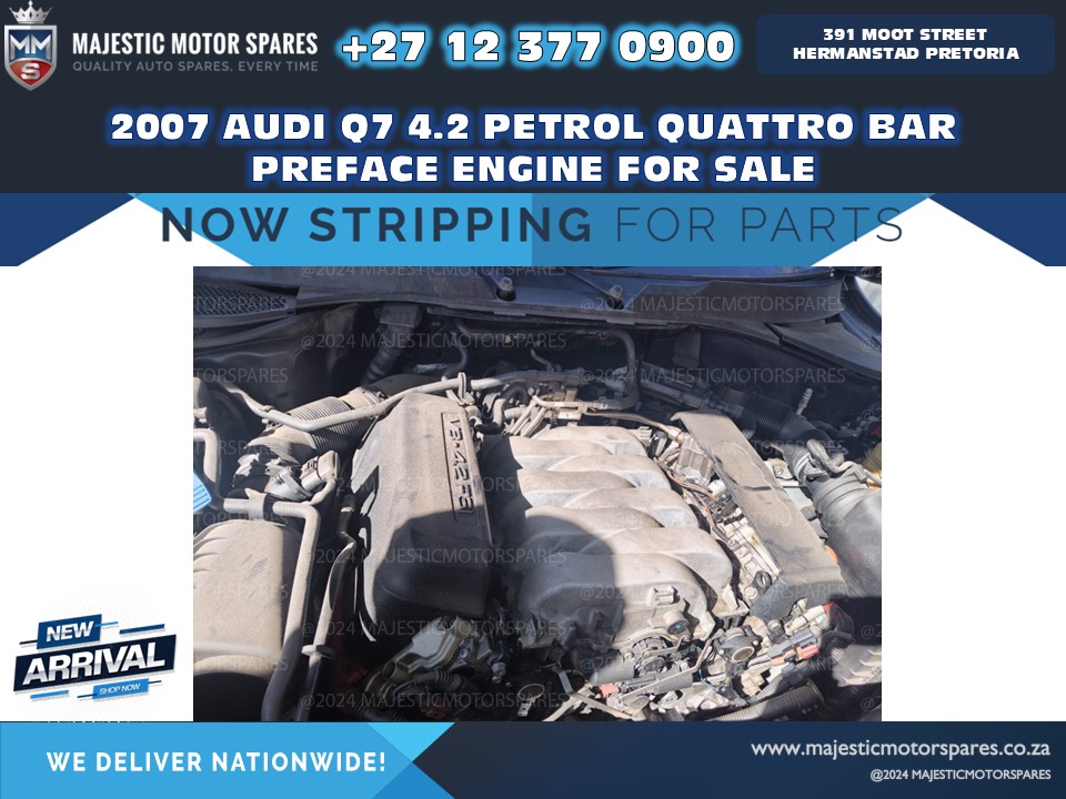SpareMotor's tweet image. Audi 4.2 BAR Engine for sale (Second-Hand)
#audiengine #42BAR #usedengines #secondhandcarparts #audiparts #autorepairs #enginesale

Visit us at Majestic Motor Spares, 391 Moot Street, Hermanstad, Pretoria.

majesticmotorspares.co.za