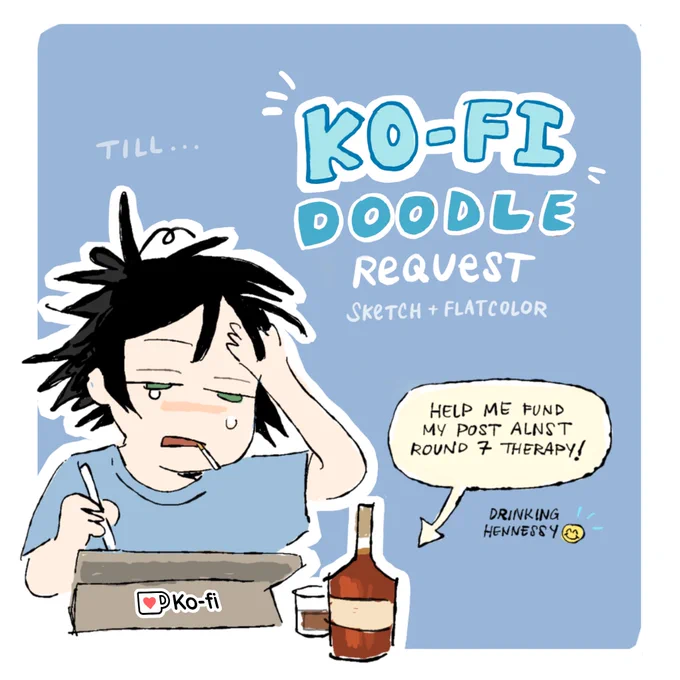Currently doing Kofi doodles (sketch + lineart) for $40 each! 

More info below! ٩(^ᗜ^ )و 