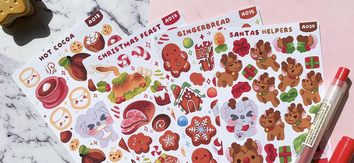 NochuVtuber's tweet photo. yahooo~ christmas shop update is tomorrow~ 
hope you’ll check it out? 🥺🎅🎄

#stickershop #christmas https://t.co/JJwNbYBAdG