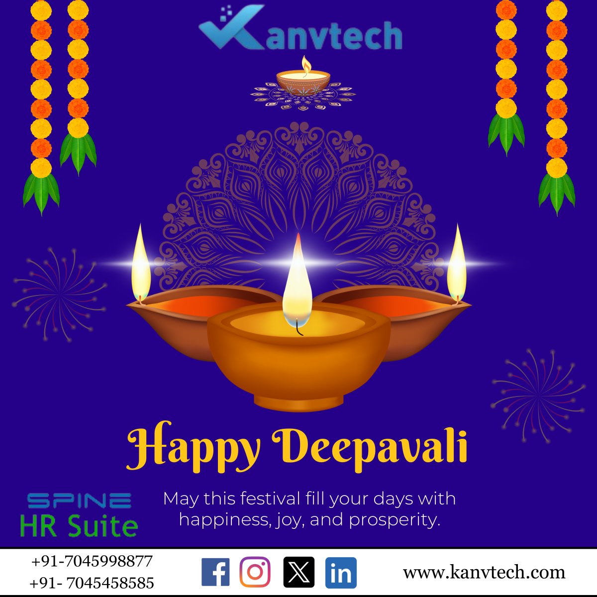 Kanvtech's tweet photo. I hope your Deepawali is filled with joy and prosperity! ✨With Kanvtech, enjoy this festival of lights.🪔🌼Be grateful and joyful!🎇

Know More: https://t.co/knWHp0ivbj

#DeepawaliWishes #CelebrateTogether #Diwali2024 #FestiveSeason #CelebrateWithKanvtech #HappyDiwali https://t.co/CZtLpX2I6i