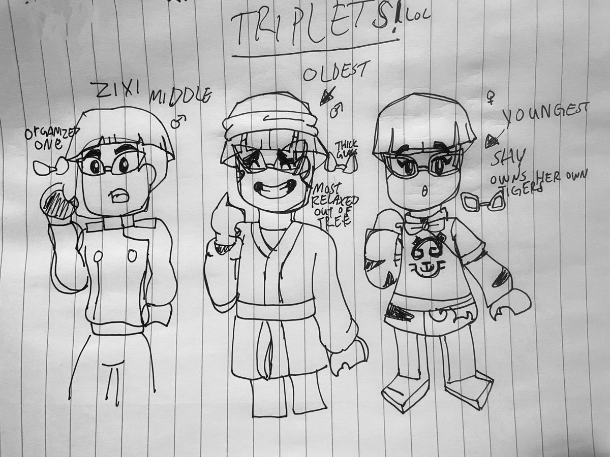 CatDasher's tweet photo. #zixi #Eli #Heidi #legomonkiekid #thestoreowner #shoestoreguy #lmk #LEGOmonkekid #storeattendant
soo what if they were triplets? o3o couldn't help myself, so tried do their glasses differently.. plus i even made parents too i need to names XD https://t.co/pRNctjEtLC