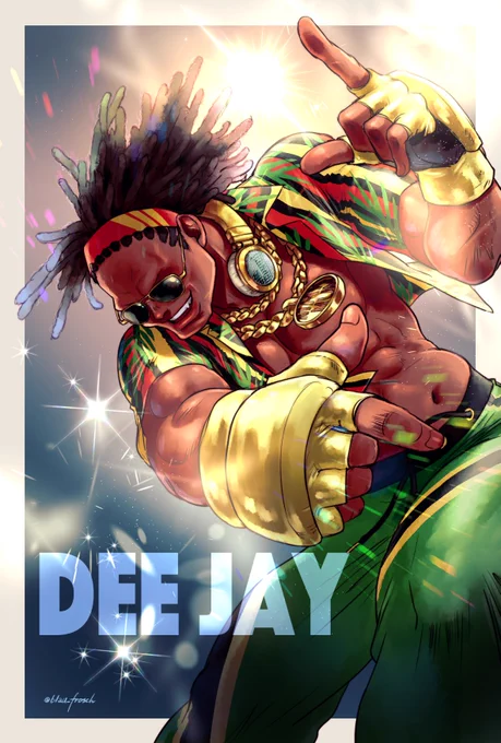 ディージェイさんHBD!!!(,,・ω・,,).。oO(6のディージェイさんカッコよくて大好き)#StreetFighter#格ゲーキャラ描こうぜ 