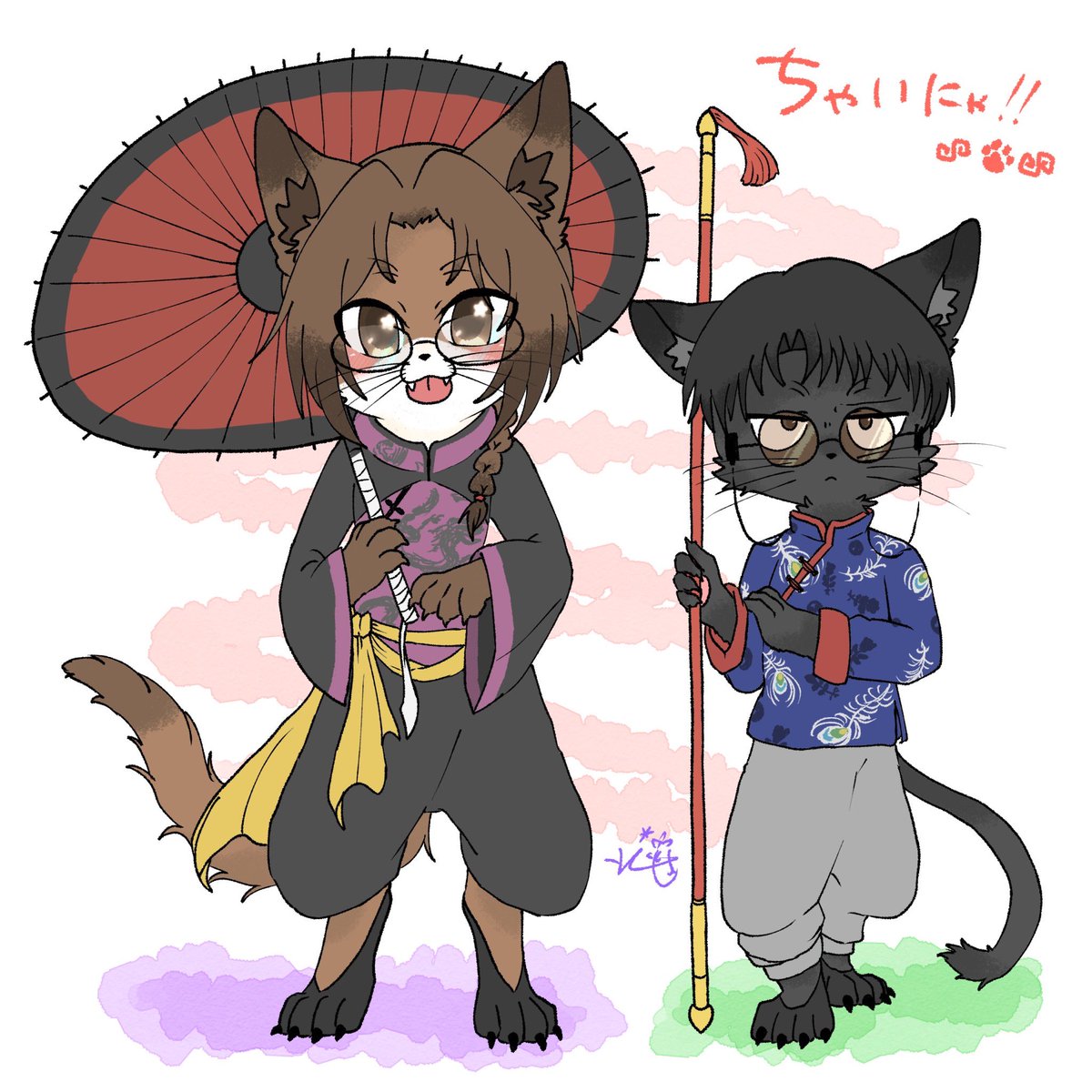 kogitune_art's tweet photo. 過去絵再掲祭り第七弾
はっぴーはろうぃーんってことで衣服を着たイラストをチョイス https://t.co/XVClyRbdws