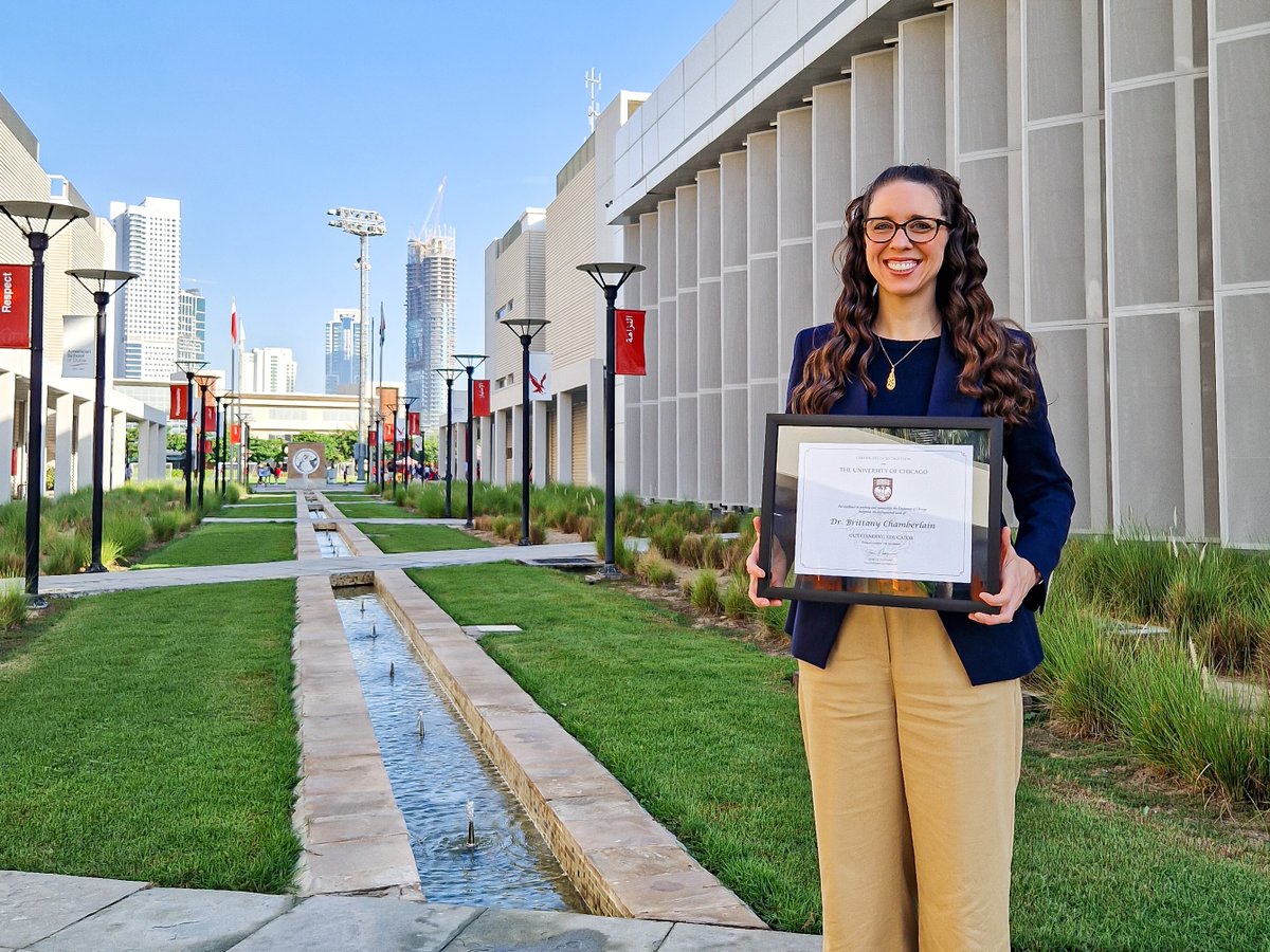 Congratulations to Brittany Chamberlain, our dedicated Math and AP Capstone Teacher, who received the University of Chicago Outstanding Educator Award. This honor recognizes her exceptional commitment to fostering intellectual growth and her lasting impact on students' lives.