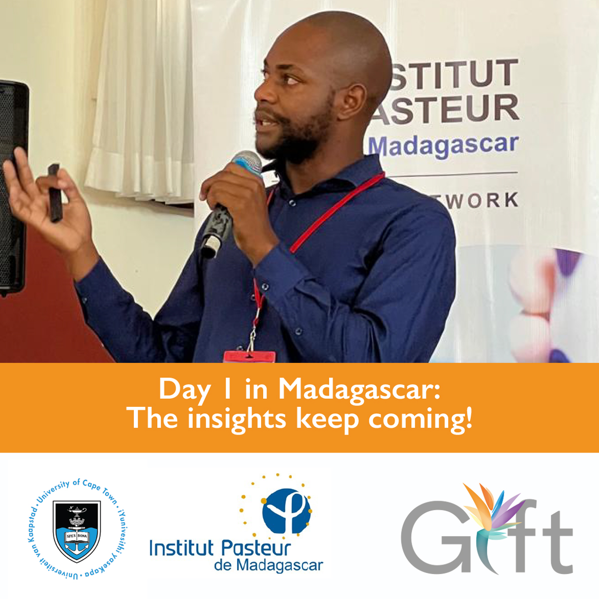 Qualitative Researcher, JayJay Karumazondo, shared valuable insights from his research on user experience, and the importance of prestation in its acceptance and success. It’s all happening in Madagascar! #Gift4Africa #InstitutPasteurDeMadagascar