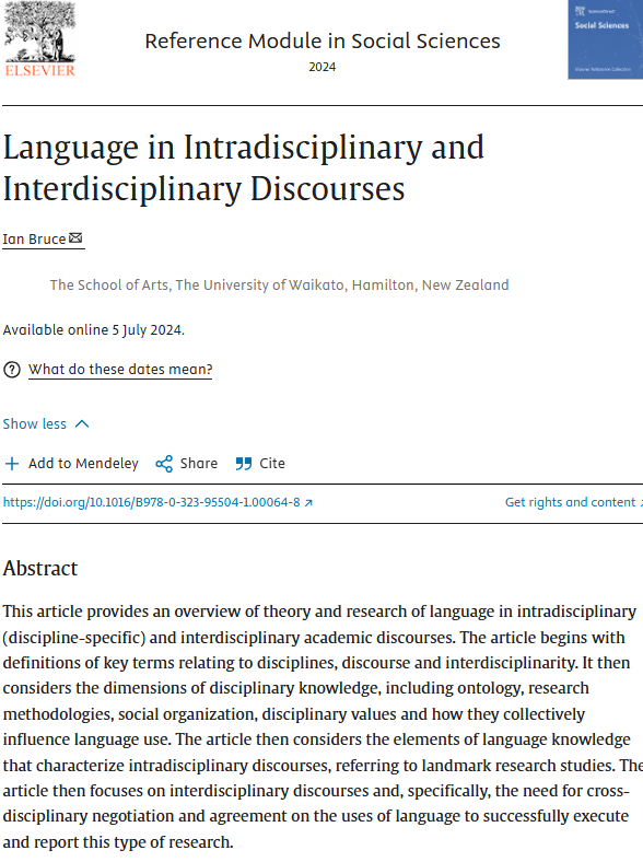 Another chapter in H. Nesi &amp; P. Milin (Eds.), International encyclopedia of language and linguistics (3rd ed.).
doi.org/10.1016/B978-0…