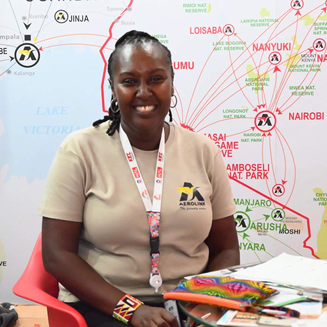 AerolinkUganda's tweet image. Flashback at #MKTEEXPO2024! From #AerolinkTeam, Captain Catherine Mugo, our Country Manager, played a key role in our participation in Nairobi.  We had an incredible time engaging with fellow industry stakeholders. She will be on the ground in #London for #WTMLONDON.