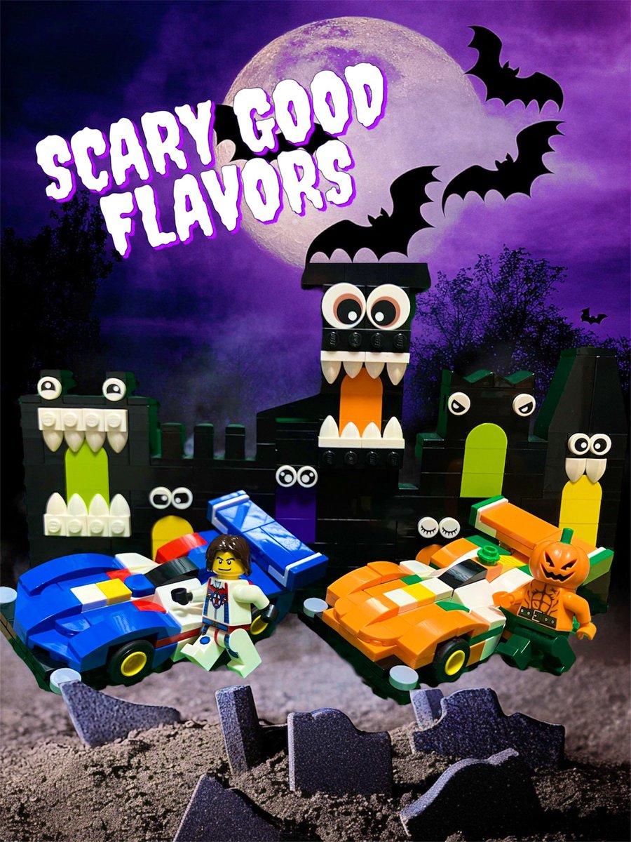 naota5552000's tweet photo. ハッピーハロウィ〜ン✨🎃✨
今日はカボチャマンが来たので一緒にミニ四駆で遊んだよ✨
『エムピセイバー』っていうんだって！
カッコいいね🏎️✨

#HappyHalloween 
#エムピハロウィン
#レゴ #5wlc https://t.co/hNL50aANVP