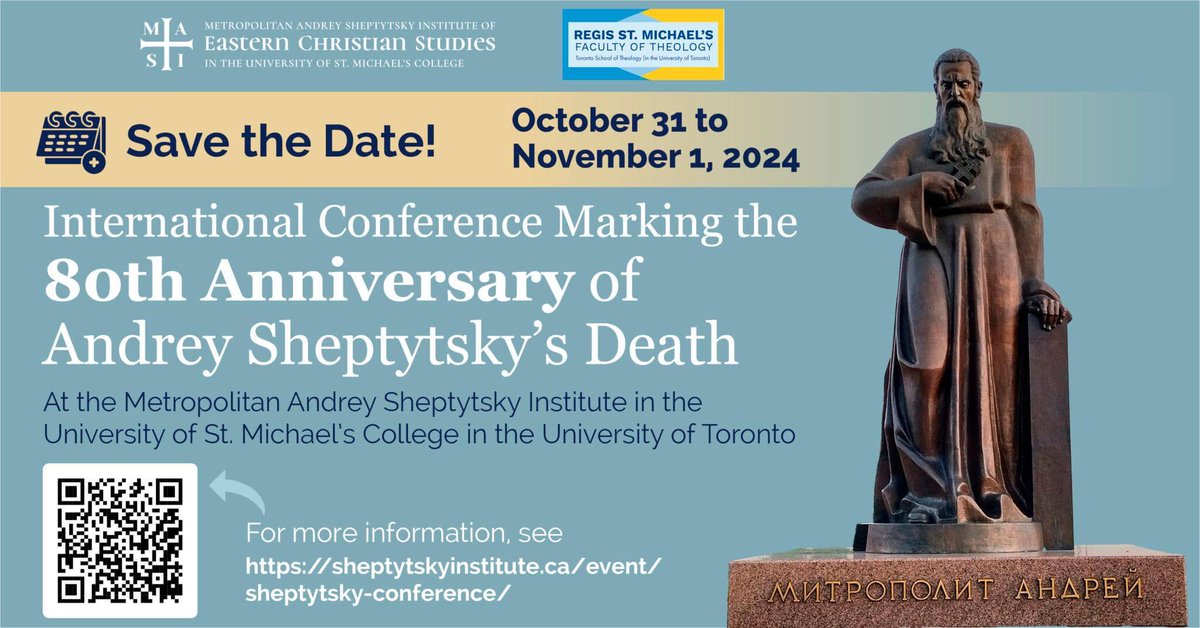 Sheptytsky Institute (@sheptytsky) on Twitter photo Today our two day conference marking the 80th anniversary of the repose of Metropolitan Andrey begins here at <a href="/uStMikes/">University of St. Michael's College</a> Today our two day conference marking the 80th anniversary of the repose of Metropolitan Andrey begins here at <a href="/uStMikes/">University of St. Michael's College</a>
