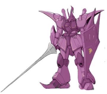 「朱未穂さんと一緒に考えた、ガズアルとガズエルを合体させたMS「クロスガズ」です!」|ガチャMのイラスト