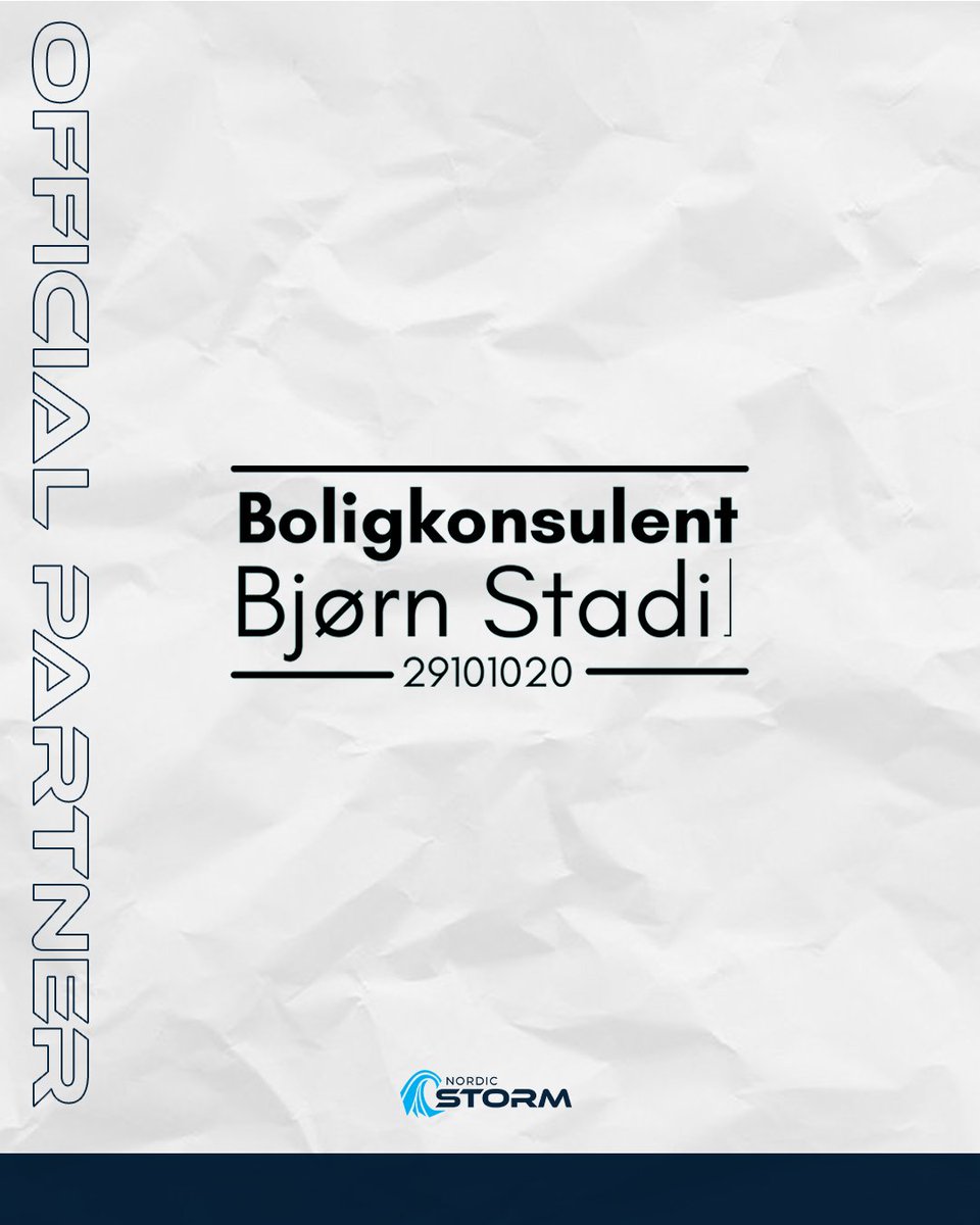 NordicStormFTB's tweet photo. Introducing our next partner Boligkonsulent - Bjørn Stadil❗
Welcome to the Storm 🌊
#nordicstorm #buildingthestorm #TheStormIsComing #partnership #americanfootball #europeanleagueoffootball #americanfootballeurope https://t.co/gqyi7hUcw2