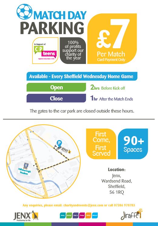 Charity Match Day Parking - Tue 5th Nov

<a href="/swfc/">Sheffield Wednesday</a> vs <a href="/NorwichCityFC/">Norwich City FC</a>

Convenient and secure, match day parking available at our headquarters in Hillsborough!

📍S6 1RQ
💳£7, Card Payments only
Also available to prebook on <a href="/ypsuk/">YourParkingSpace</a>

#matchdayparking #SWFC