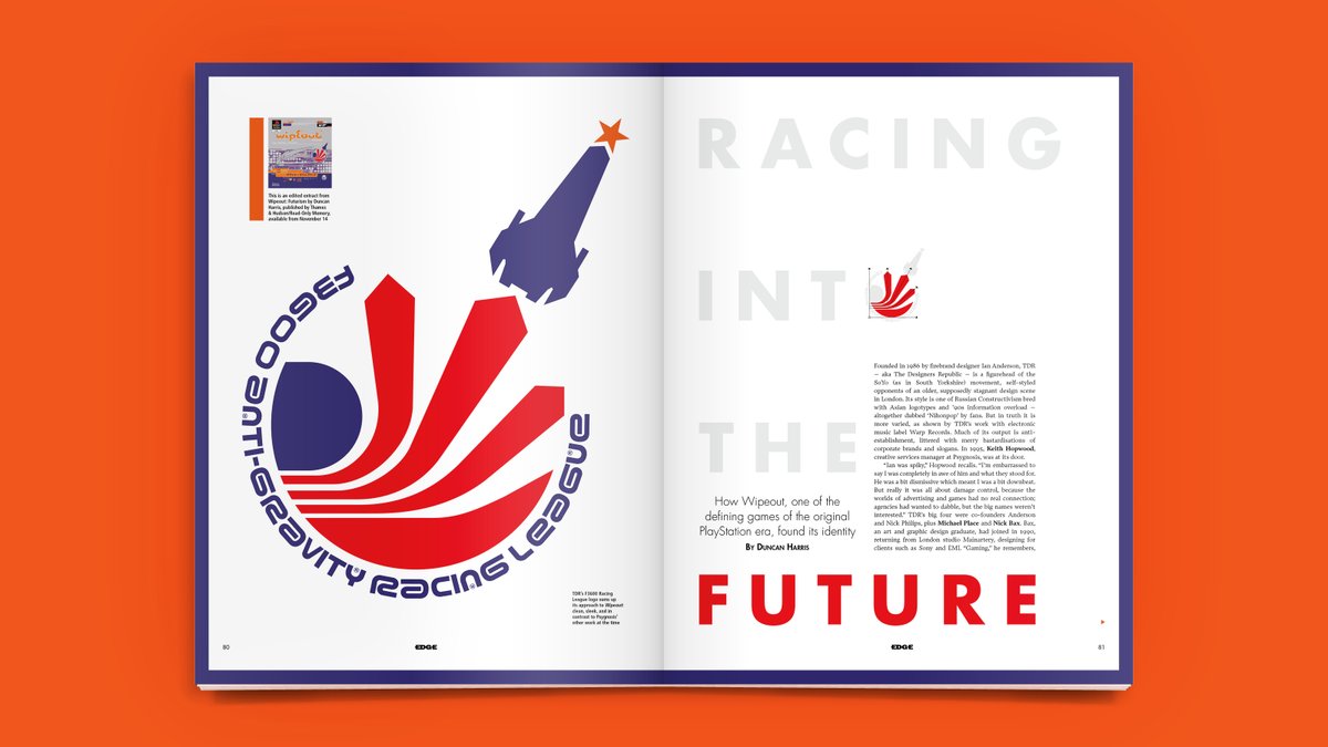 Wipeout. PlayStation. The Prodigy. The Designer’s Republic… all massive formative influences on teenage me back in the 90s. So it’s such a joy to design a small exert feature for #WipEoutFuturism in the latest issue of #edgeonline. #StudiodotBuild #ROMvg #thamesandhudson