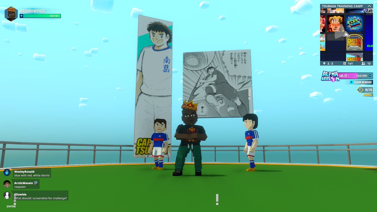 MasbrowPace's tweet photo. ⚽ Even Tsubasa needs to hit training camp before bringing home another championship🏅Come train with me in @TheSandboxGame https://t.co/2n2jKwvoPn #TheSandbox #AlphaSeason4 #AS4SocialChallenge https://t.co/NDOIPmYBvV