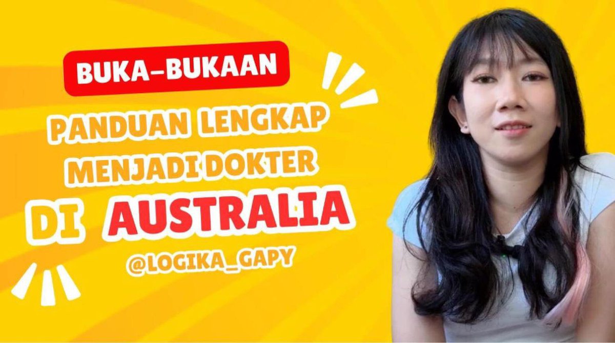 Info buat #KaburAjaDulu jadi dokter di 🇦🇺

Link Youtube setelah post ini