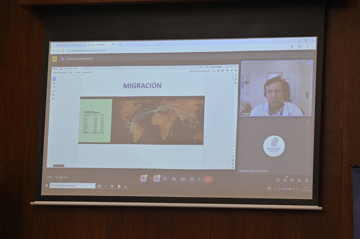 <a href="/rosacano3/">rosa cano</a> <a href="/cleal80/">Cesar Leal Costa</a> <a href="/umuenfermeria/">Facultad de Enfermería. Universidad de Murcia</a> <a href="/inclusiongob/">Ministerio Inclusión Seguridad Social Migraciones</a> <a href="/marpastorbravo/">María del Mar Pastor</a> <a href="/DanielaMontesA7/">✳ Daniela Montes Arenas</a> Cierra esta jornada Francisco Collazos Sánchez del <a href="/vallhebron/">Vall d'Hebron</a> con "Dialogo global: salud mental en contextos de migración".

#MigrantsHealth (<a href="/inclusiongob/">Ministerio Inclusión Seguridad Social Migraciones</a> #UE)