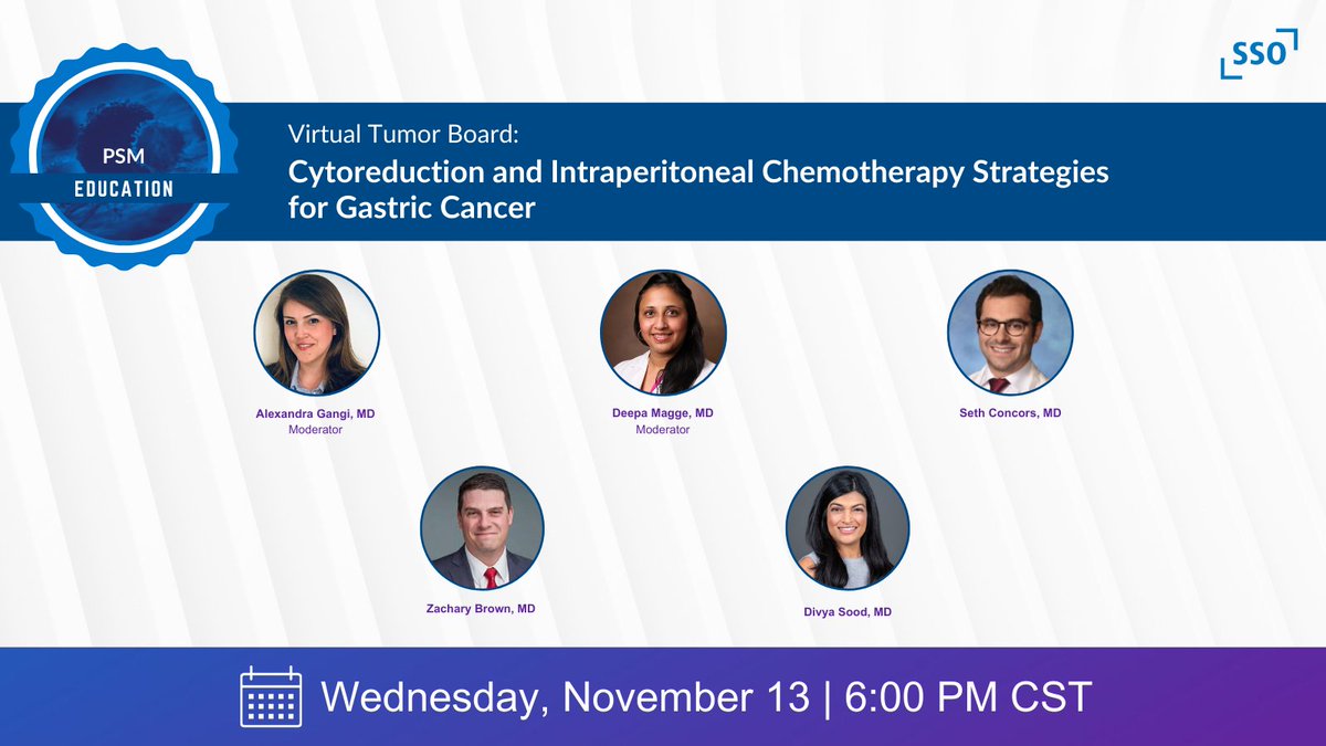 📅 Join the PSM DSWG for an engaging case-based discussion on management strategies for patients with gastric cancer and peritoneal metastases.

Register now: ow.ly/klHi50TMISb