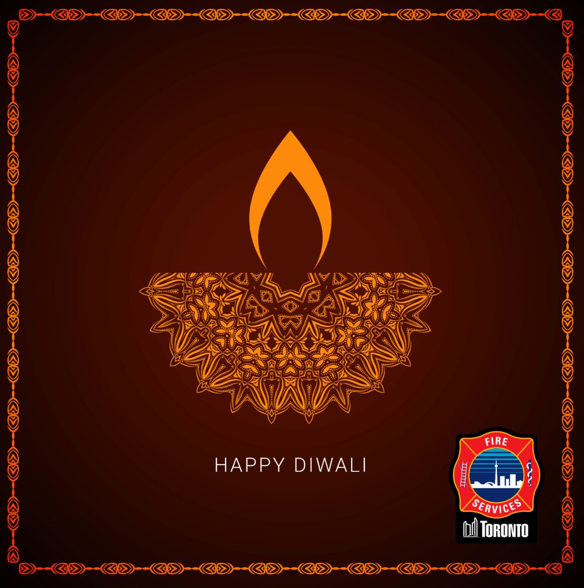 Toronto_Fire's tweet photo. To all who celebrate the occasion, we wish you a safe and happy Diwali. For seasonal and holiday fire safety info and tips (candle safety, open air burning, fireworks, etc.) please visit: https://t.co/ZgUoq8zaE2 Stay safe. #Toronto https://t.co/K35kpLY3FV