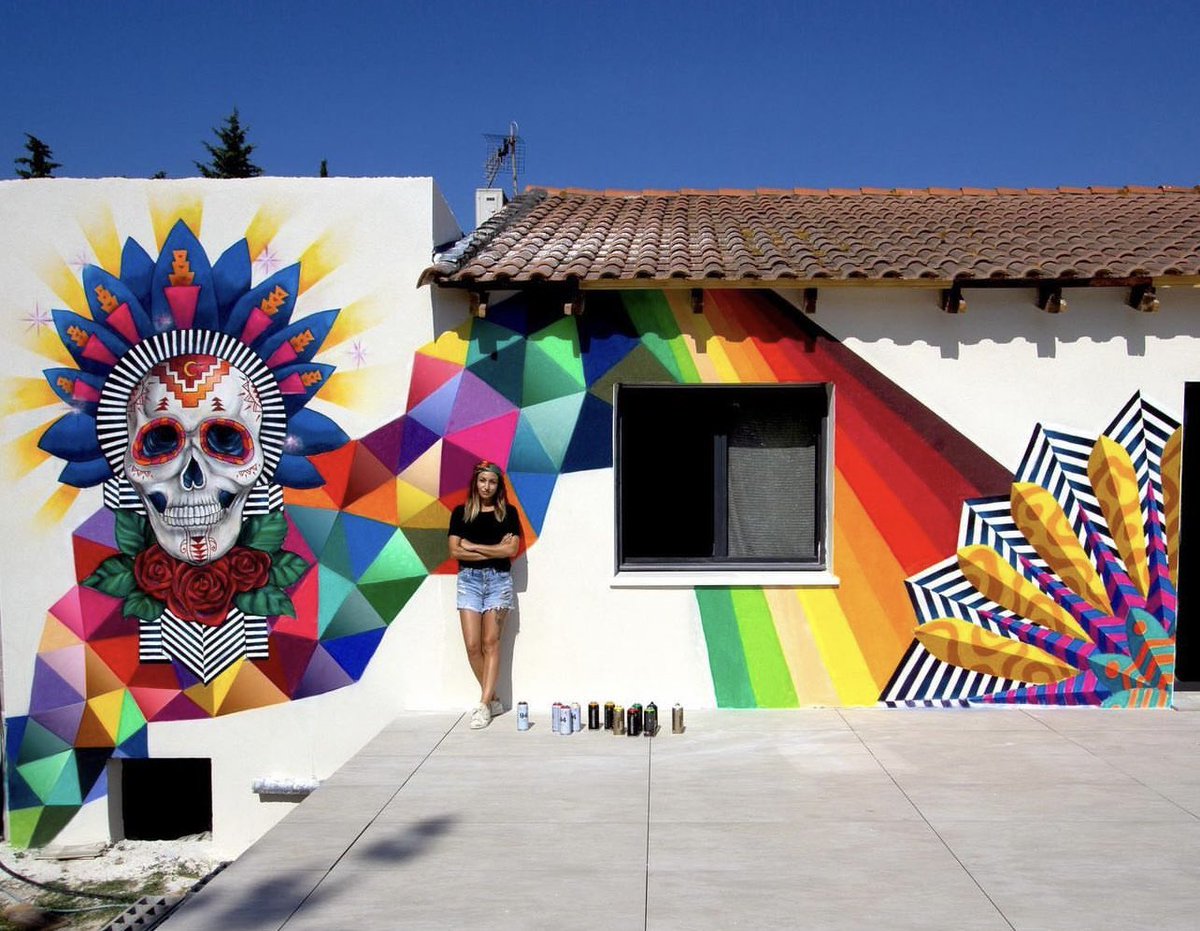 StudiosBastille's tweet photo. Le Street Art au style mexicain présente un mélange vibrant de couleurs et de motifs emblématiques de la culture mexicaine.

Encore un bijou de Val !

#decorationinterieure #peinture #streetart #mexican #mexicanart #calaveras #fresque #deco #peintredecorateur #streetartist https://t.co/jufhMx24LP