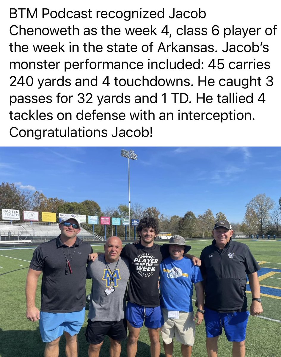 6A State Player of the Week! Jacob Chenoweth