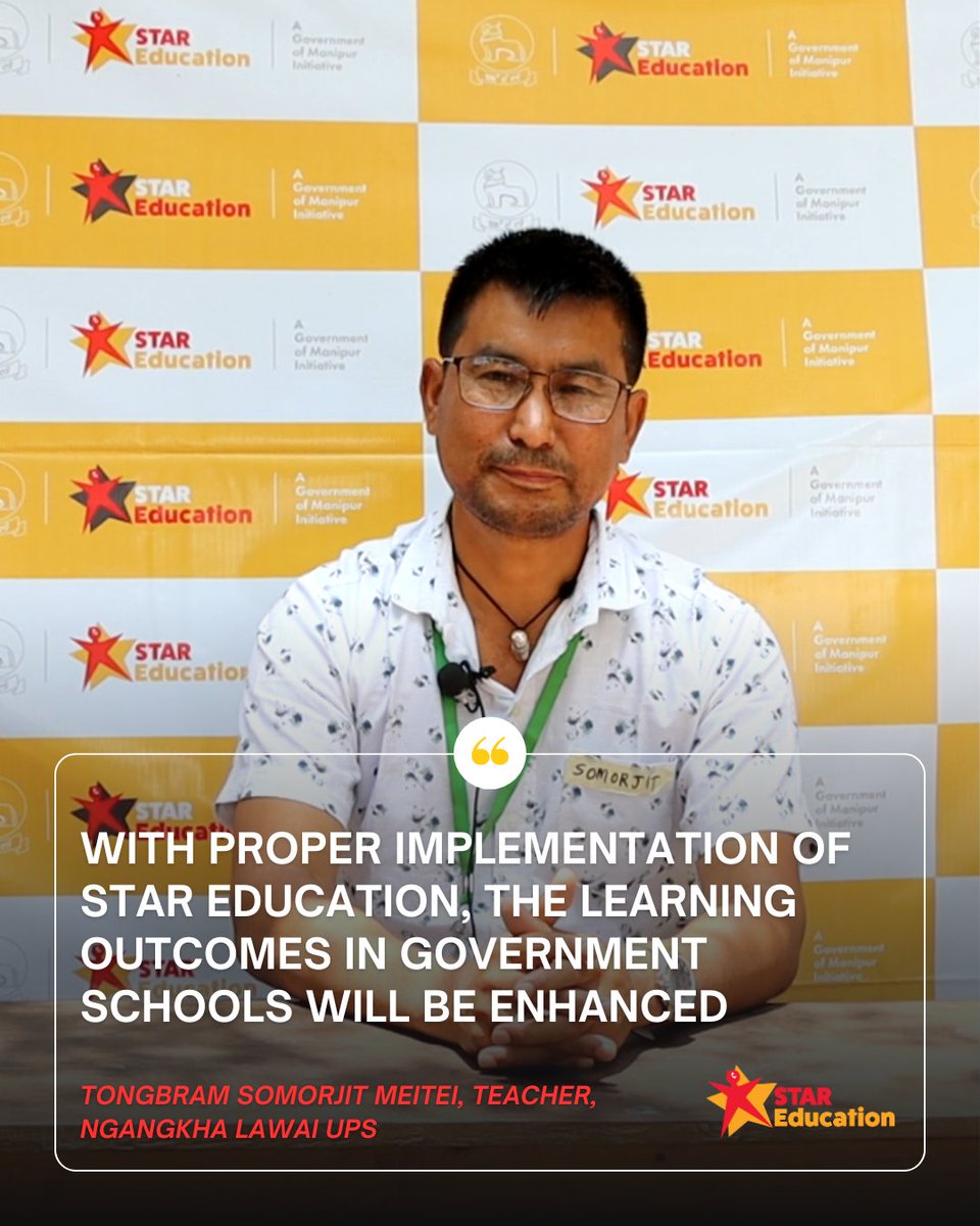 staredumanipur's tweet photo. Educators believe that proper implementation of STAR Education in Government schools can increase the learning outcomes of the students. 

Regular surveys are conducted to measure the learning outcomes of the students.

#STAReducation #education #manipur https://t.co/gm5Jwzrs23