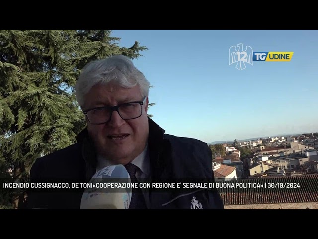 UDINE | INCENDIO CUSSIGNACCO, DE TONI«COOPERAZIONE CON REGIONE E' SEGNALE DI BUONA POLITICA»
tv12.medianordest.it/15024/udine-in…
