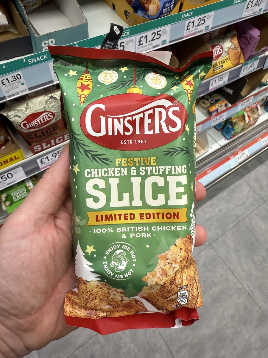 Ginsters Festive Slice! 🎄 At Co-op <a href="/therealginsters/">Ginsters</a> #ginsters #festiveslice #festive #christmas #lunch #wellthisisnew
