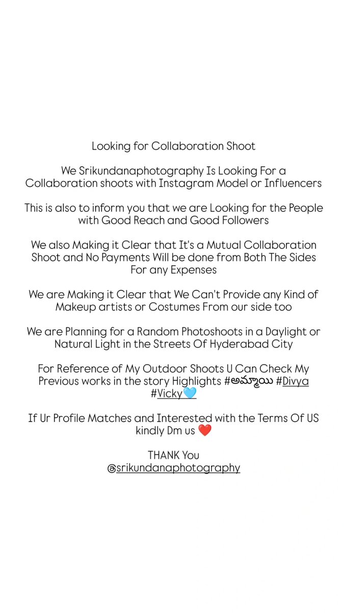 Looking for Collaboration Shoots ❤️

Pass The Information ❤️

Thanks in Advance