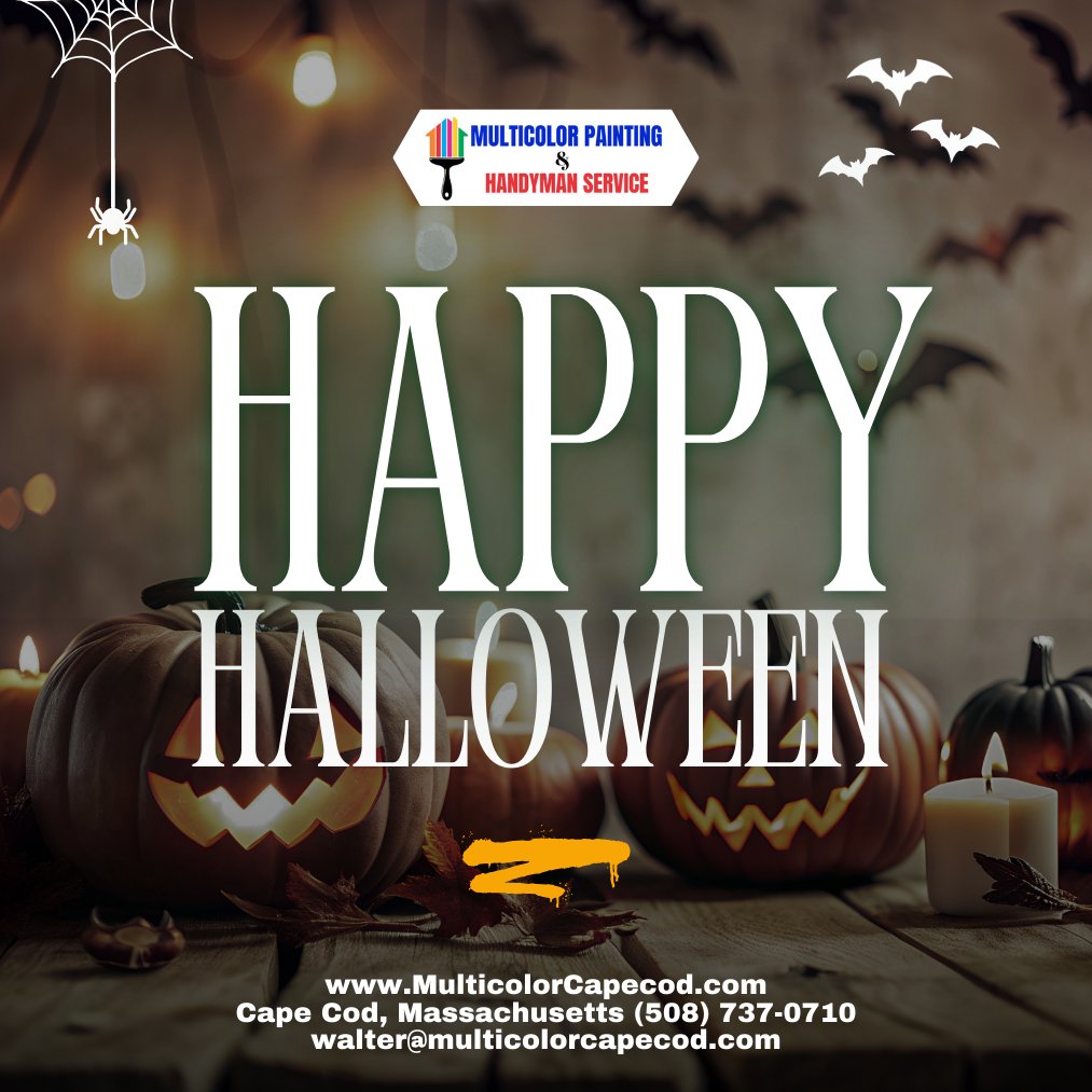 MulticolorPain1's tweet image. Wishing everyone a spooktacular Halloween from your friends at Multicolor Painting &amp;amp; Handyman Service! Whether you need home repairs or just tips on how to zombie-proof your home, we&apos;re here to help

#HappyHalloween #SpooktacularService #CapeCodCommunity

bit.ly/2XLikom
