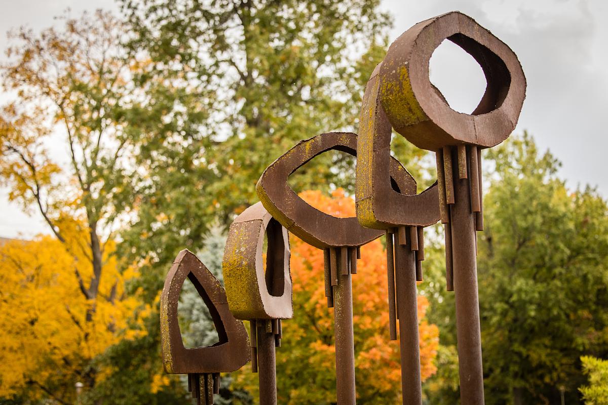 Campus is Halloween-coded right now and we're here for it 🕷️🕸️