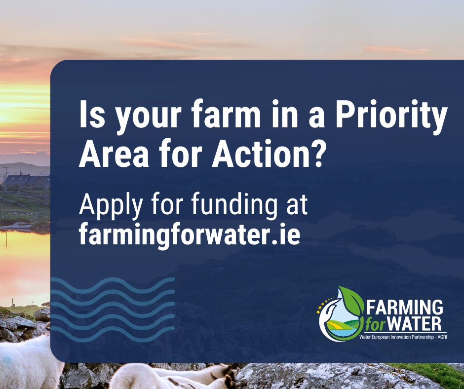 If your farm is located in a Priority Area for Action, you should check out the funding measures available through our Farming for Water project. 🚜 

It aims to reduce nutrient loss from agricultural lands into local waterbodies. 

🔗 Find out more at farmingforwater.ie