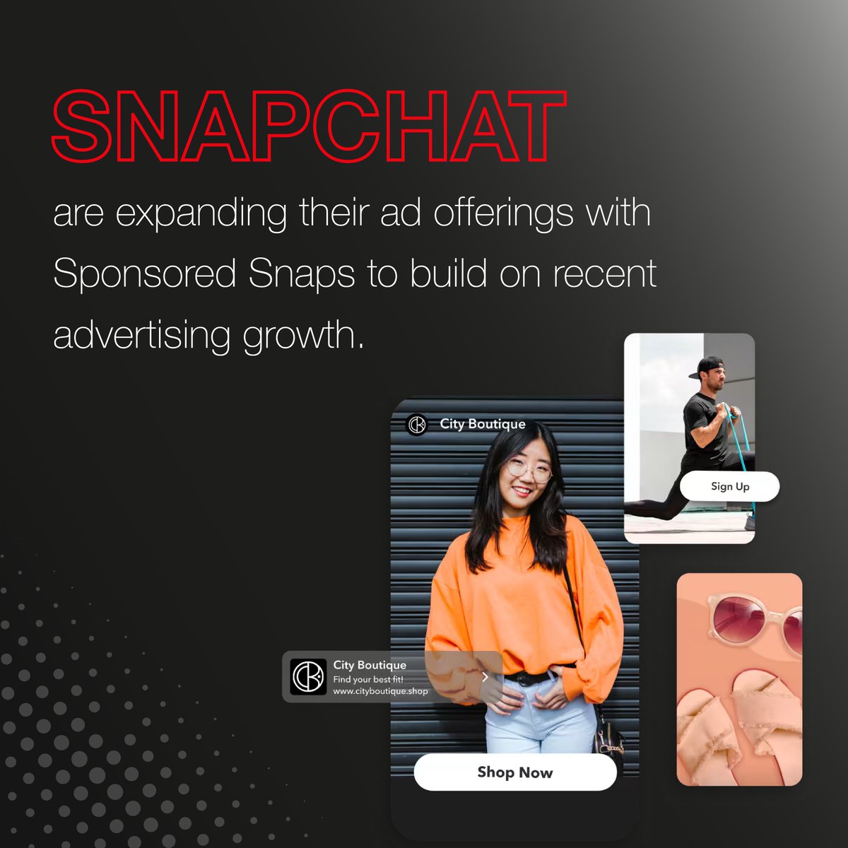 Have you heard the latest Snapchat update…

Snapchat is getting ready  to launch 'Sponsored Snaps Ads' that will be featured directly in your main chat inbox, positioned above any unread messages. 

What do you think of the upcoming Snapchat update?

#Diony #MarketingUpdate