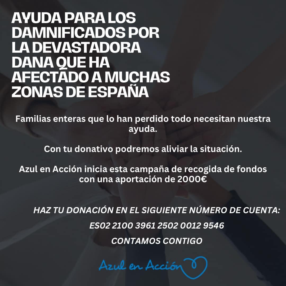 La ONG <a href="/AzulenAccion/">Azul en Acción</a> está recogiendo donativos para los damnificados por la DANA.