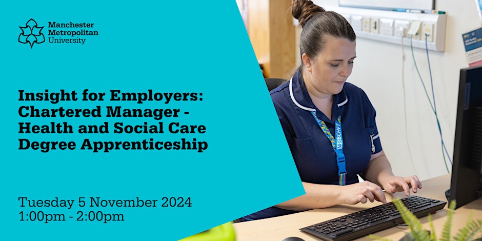Invest in the future of our health and social care workforce.🏥

Join our webinar next Tuesday to discover how our Chartered Manager Degree Apprenticeships can equip your leaders with the skills to drive innovation. 

📅 1pm 

Book now: ow.ly/nsAI50TX2xF